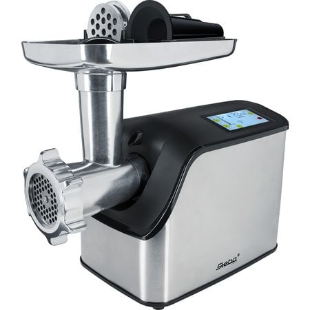 -RESIGILAT- Masina de tocat Steba MG1600 V6, 1500 W, 1 Kg min, 6 programe, Accesoriu carnati si kebbe, Control Digital, Display LCD, Inox