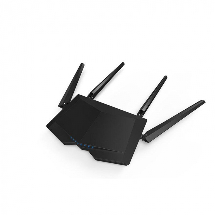Router Wireless TENDA AC6, Dual- Band AC1200, 1 10 100MbpsWAN port, 3 10 100Mbps LAN ports, 4 antene externe 5dBi, 1 WiFi on off,1 Reset WPS button.