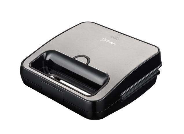 RESIGILAT - Sandwich-maker Grill Panini STARCREST SSM-2130IX, 750 W, Indicatar LED, Finisaj Premium Dark Inox