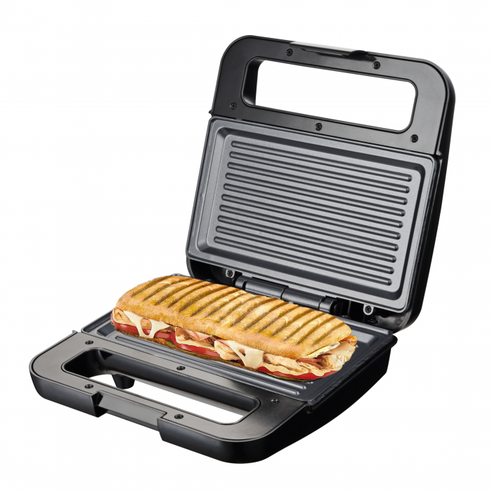 RESIGILAT - Sandwich-maker Grill Panini STARCREST SSM-2130IX,  750 W,  Indicatar LED, Finisaj Premium Dark Inox [2]