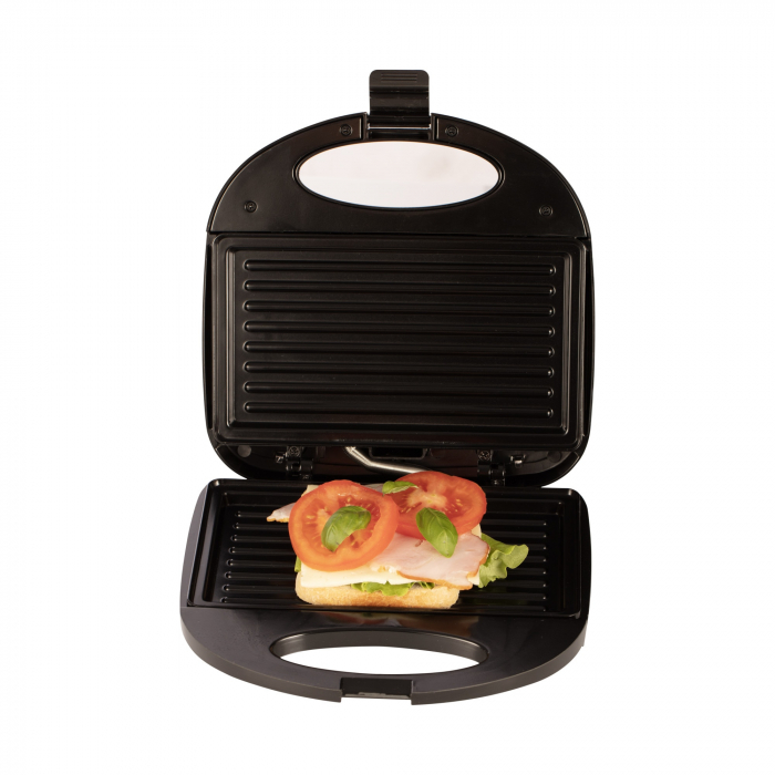 RESIGILAT - Sandwich maker STARCREST SSM-2112BK, 750 W, Placi tip Grill, Indicator luminos, Maner Cool Touch, Inox/Negru [2]