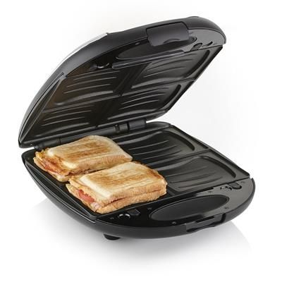 Sandwich-maker XXL Princess 127004, 1200 W, 4 sandwich-uri, Placi nonaderente, detasabile, Indicator luminos, Inox