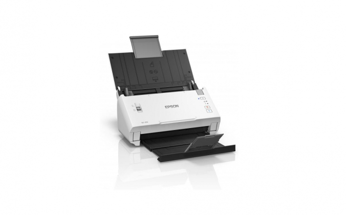 Scanner Epson DS-410, dimensiune A4, tip sheetfed, viteza scanare: 52 ipm alb-negru si color, rezolutie optica 600x600dpi, ADF Single Pass 50 pagini, duplex, senzor CIS, USB 2.0 Type B, software :Docu