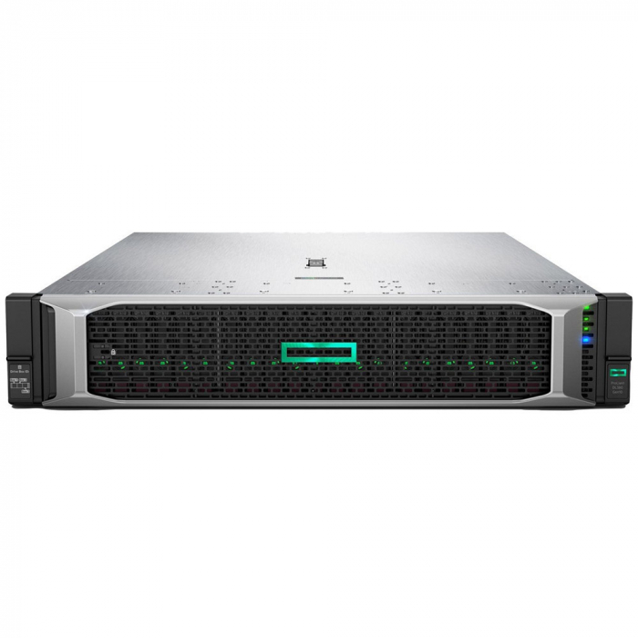 Server HPE ProLiant DL380 Gen10, Rack 2U, Intel Xeon Silver 4208 8C 16T, 2.1GHz-3.2GHz, 11MB cache, 85 W, 32GB DDR4 ECC, fara stocare, 8 x SFF, 800W, no OS, P56