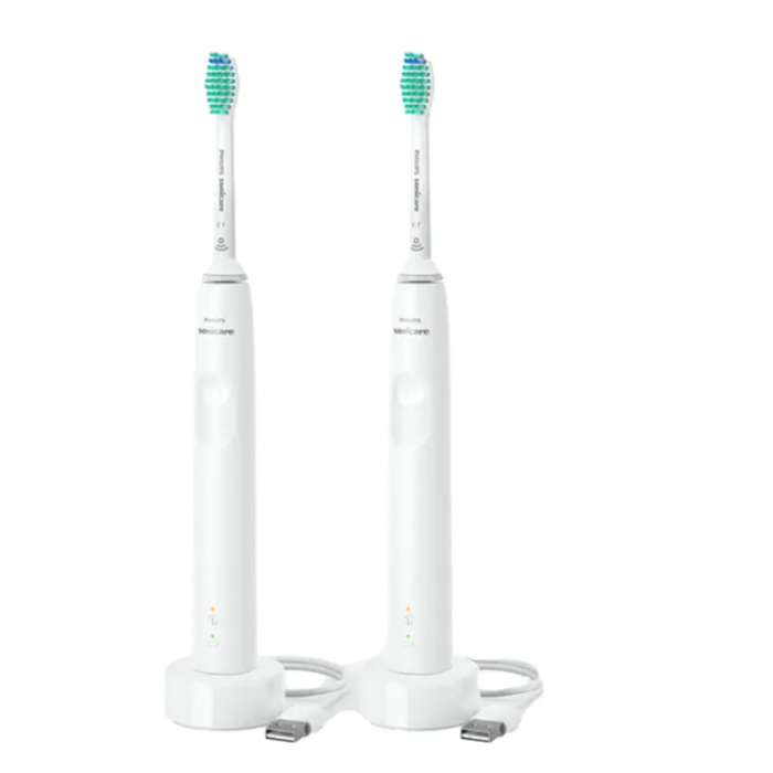 Set 2 Periute de dinti electrice PHILIPS Sonicare HX3675 13, 31000 miscari min, 1 program, 2 capate, alb