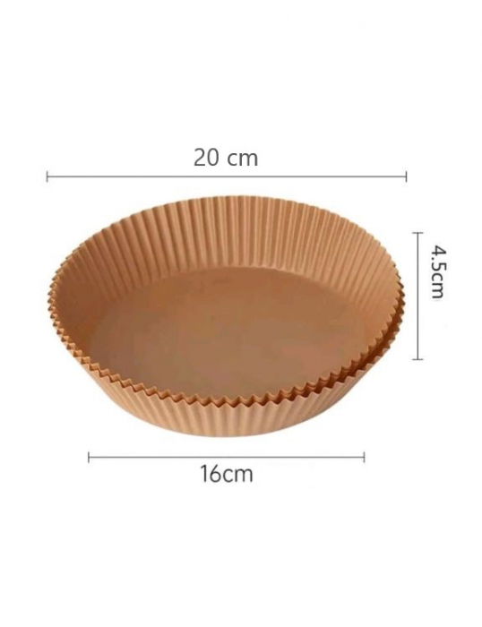 Set 50 hartii de copt pentru friteuza Unica folosinta 16x20x4.5 cm Maro [8]