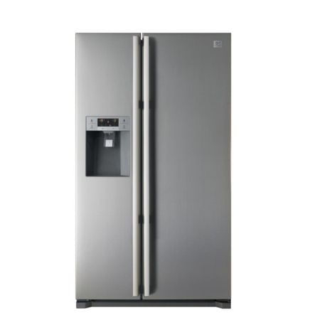 Side by side daewoo frn-x22e2cq, 538 l, clasa a++, full no frost, dispenser apa si gheata, iluminare led, h 177 cm, argintiu