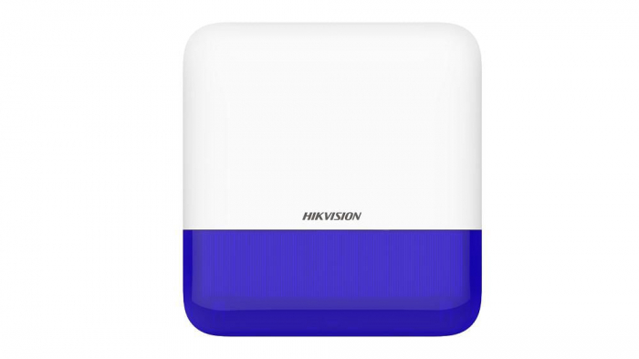 Sirene de exterior wireless AXPRO Hikvision DS-PS1-E-WE(Blue Indicator), frecventa de operare: 868 MHz, comunicare bidirectionala Tri-X wireless ...