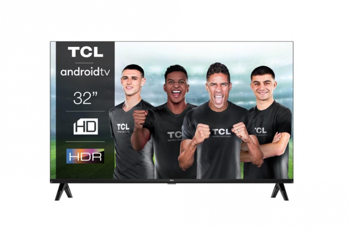 Smart TV TCL 32S5400A (Model 2023) 32 (80CM), LED HD, Brushed dark metal front, Flat, Android TV, Mirroring iOS Android, IPQ 2.0 Engine, HDR10 Dolby Digital Plus Dolby Audio, Refresh rate: 50 60Hz+F