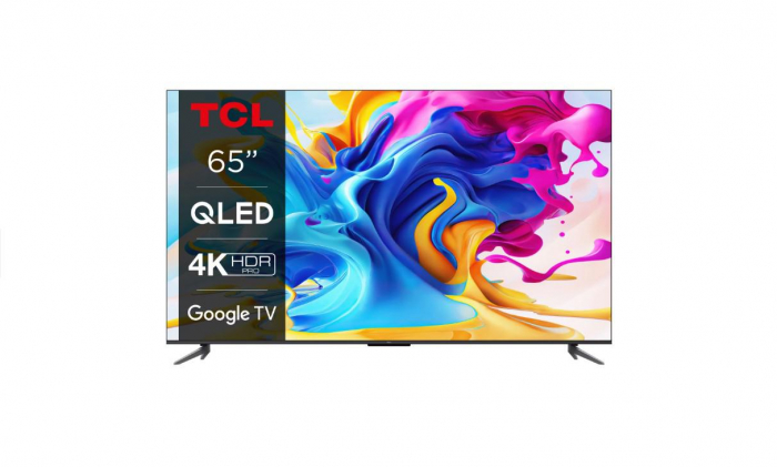 Smart TV TCL 65C645 (Model 2023) 65 (164CM), QLED 4K UHD, Brushed titanium metal front, Flat, Google TV, Mirroring iOS Android, AiPQ 3.0 Engine, HDR10+ HLG Dolby Vision IQ Dolby AC-4 Dolby Atmos Dolb