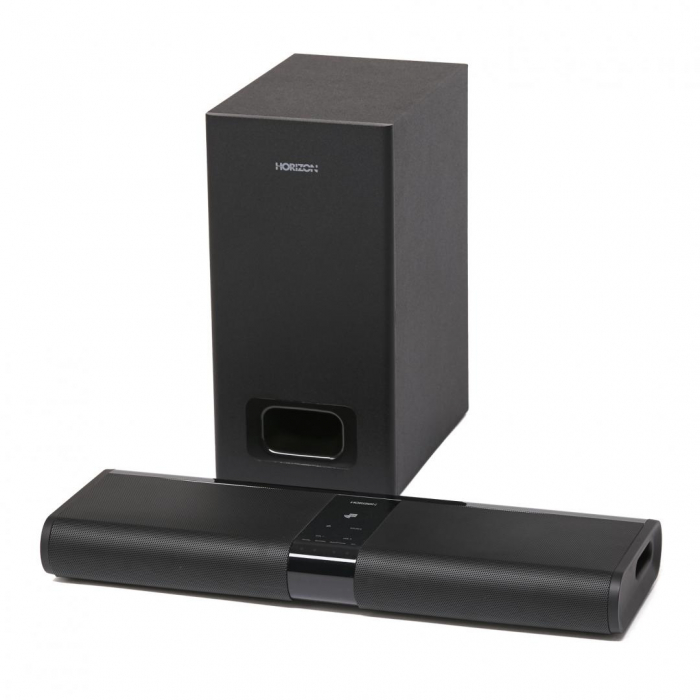 Soundbar Horizon Acustico MiniTouch HAV-S2400W, 2.0, 120W, Wireless Subwoofer, BT, NFC, Optical, AUX, Negru