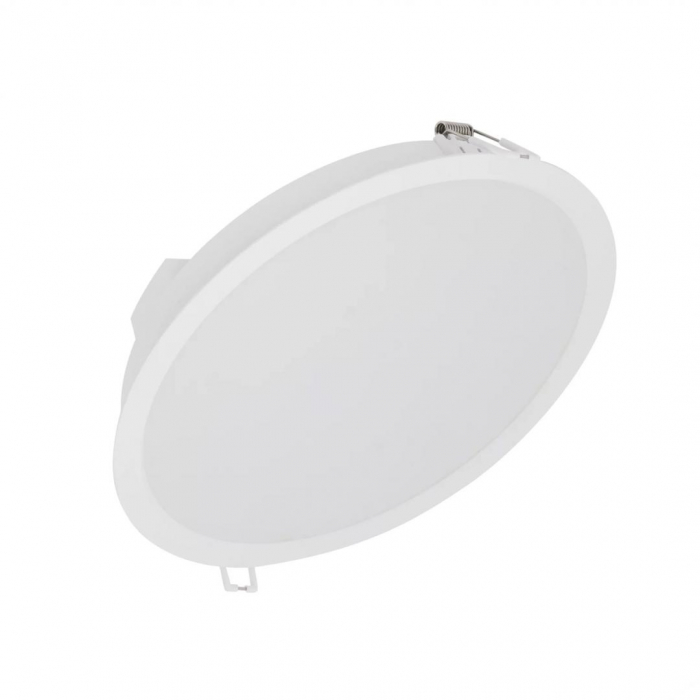 Spot LED incastrat Ledvance DN215, 24W, 220-240V, 2400 lm, lumina neutra (4000K), IP44 IK03, 215x42mm, policarbonat, Alb