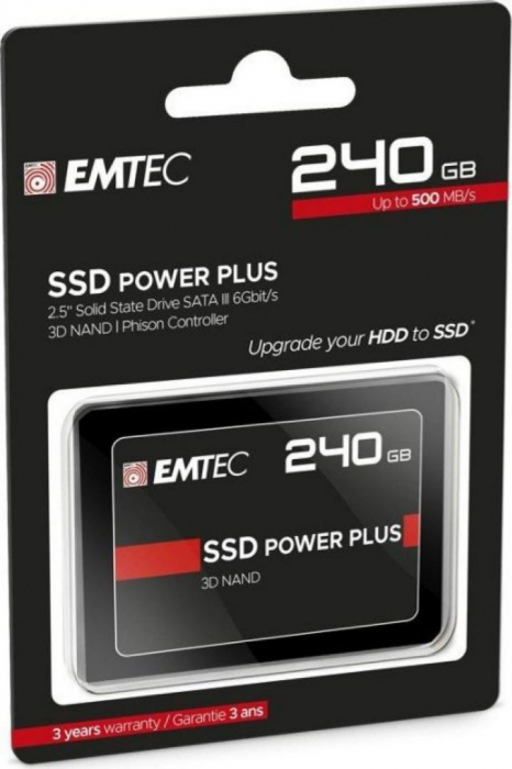 SSD Emtec X150, 240GB, SATA 2.5, R W speed 520MBs 5000MBs