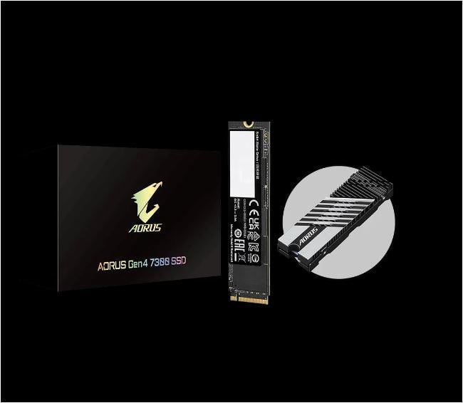 SSD GIGABYTE AORUS 1TB, M.2, PCI-Express 4.0 x4, NVMe 1.4, viteza citire: 7300 MB s, Viteza scriere: 6000 MB s.