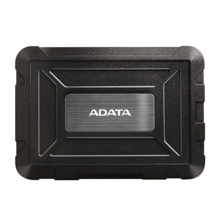 SSD HDD Enclosure ADATA ED600, 2.5, USB 3.1, Rezistent la apa, Rezistent la praf, Rezistent la socuri, Negru