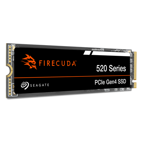 SSD Seagate, FireCuda 520, 500GB, M.2 2280, NVMe PCIe Gen3x4, R W speed 3450MBs 3200MBs
