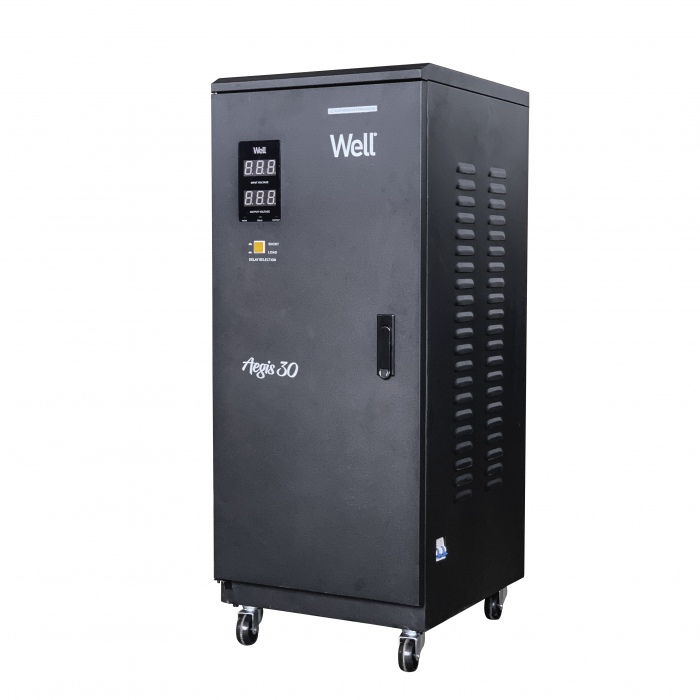 Stabilizator automat de tensiune monofazic well aegis 30kva 24kw cu servo motor