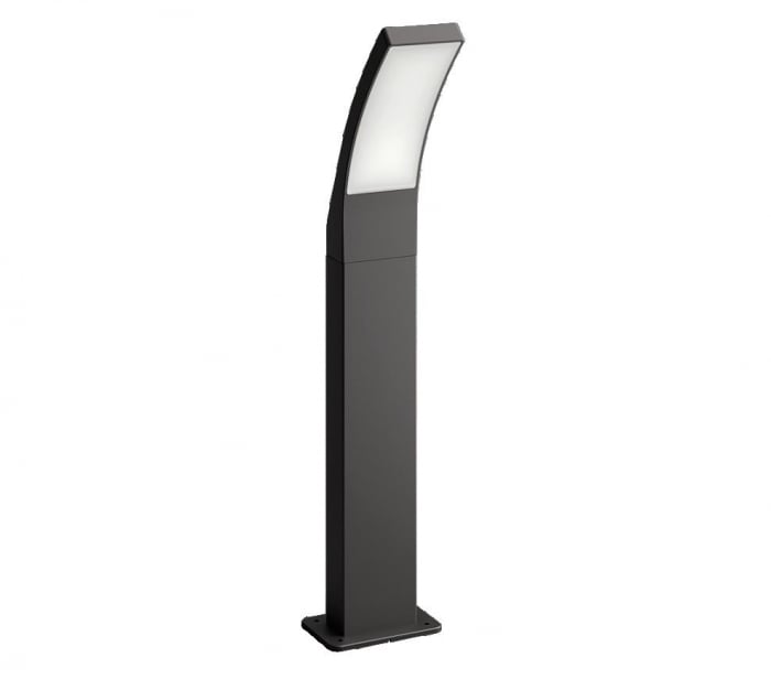 Stalp LED pentru iluminat exterior Philips Splay, 12W, 1100 lm, lumina calda (2700K), IP44, 600x120x160mm, Antracit