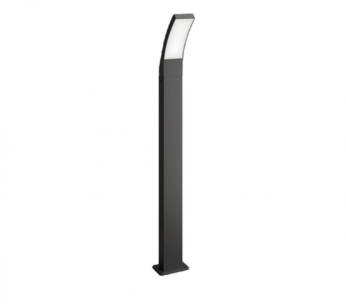 Stalp LED pentru iluminat exterior Philips Splay, 12W, 1100 lm, lumina calda (2700K), IP44, 960x120x160mm, Antracit