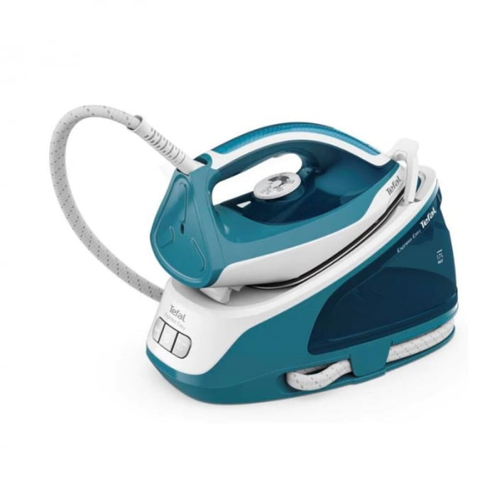 Statie de calcat Tefal Express Essential SV6116E0 , 2200W, presiune 5.3 bari, jet de abur 270 g min, rezervor 1.4L, oprire automata, alb albastru