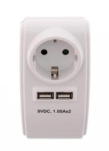 Stecher Schuko cu protectie, 2x USB-A, MT-1W2USBSP Technik