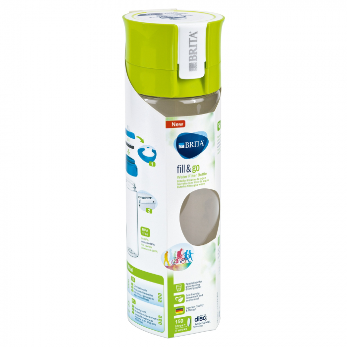 Sticla filtranta pentru apa Brita, model FillGo Vital verde, 600 ml