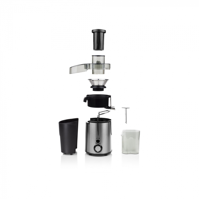 Storcator de fructe si legume Tristar SC-2284, 400 W, 2 viteze, silentios 78dB, sistem antipicurare, recipient suc, rezervor pulpa, otel inoxidabil [3]