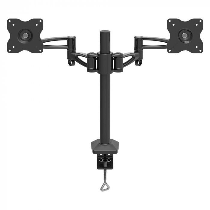 Suport Monitor de Birou Dual, Barkan E642.B, 13 - 29 , VESA 100x100, suporta pana la 4kg, negru