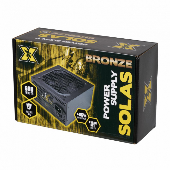 Sursa ATX Serioux Solas Bronze, PFC Activ, Certificare 80+ Bronze, Eff peste 85%, cabluri mansetate, 600W