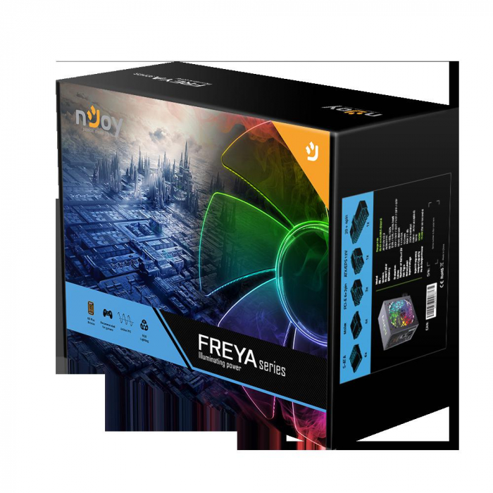 Sursa njoy freya 600, atx, pfc activ, rgb, 600w