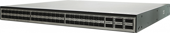 SW HUAWEI CE6881-48S6CQ-B switch (48 10G SFP+, 6 100G QSFP28, 2 AC power modules, 4 fan modules, port-side intake)