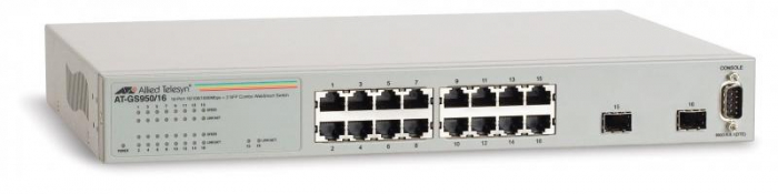 Switch ALLIED TELESIS GS950, 16 port, 10 100 1000 Mbps