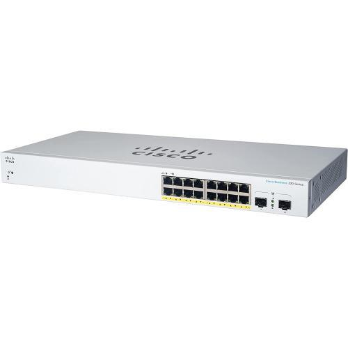 Switch CISCO CBS220-16T-2G, 16 PORTURI 10 100 1000, 2 x SFP, Buffer: 4.1 Mb, Flash 64Mb, CPU memory: 256Mb, Dimensiuni: 440 x 203 x 44 mm , Greutate: 2.48 Kg, Consum: 220V-11.4W, Fanless.