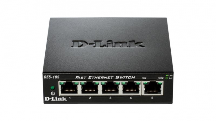 Switch D-Link DES-105, 5 port, 10 100 Mbps