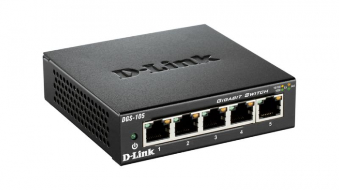 Switch D-Link DGS-105, 5 port,10 100 1000 Mbps