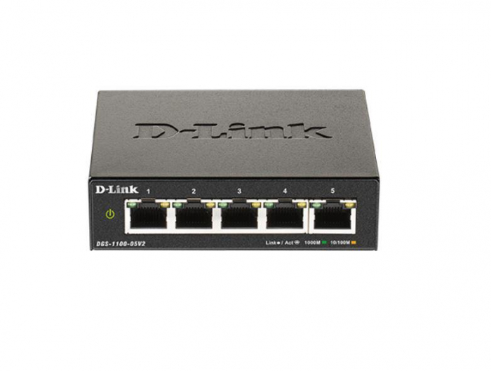 Switch D-Link DGS-1100-05V2, 5 port,10 100 1000 Mbps