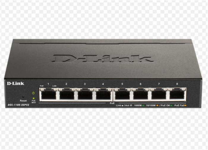 Switch D-Link DGS-1100-08V2, 8 port, 10 100 1000 Mbps
