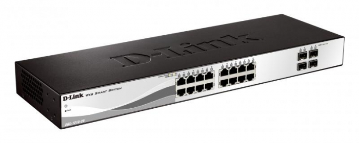 Switch D-Link DGS-1210-20, 16 port, 10 100 1000 Mbps