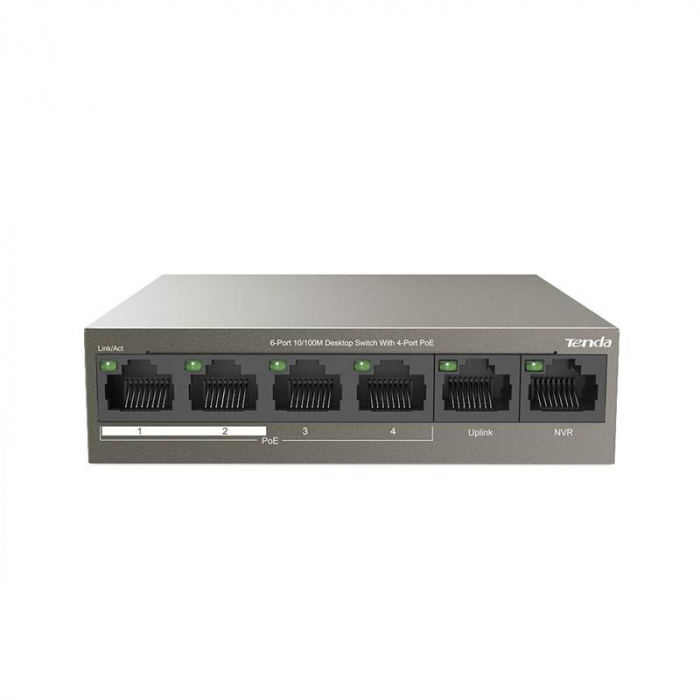 Switch TENDA TEF1106P-4-63W, 6 Port, 10 100 Mbps