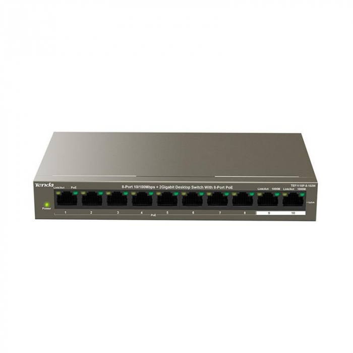 Switch Tenda TEF1110P-8-63W, 8 Port, 10 100 Mbps