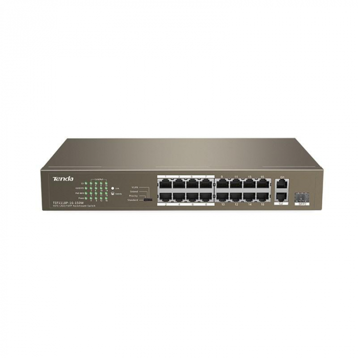 Switch Tenda TEF1118P-16-150W, 16 Port, 10 100 Mbps