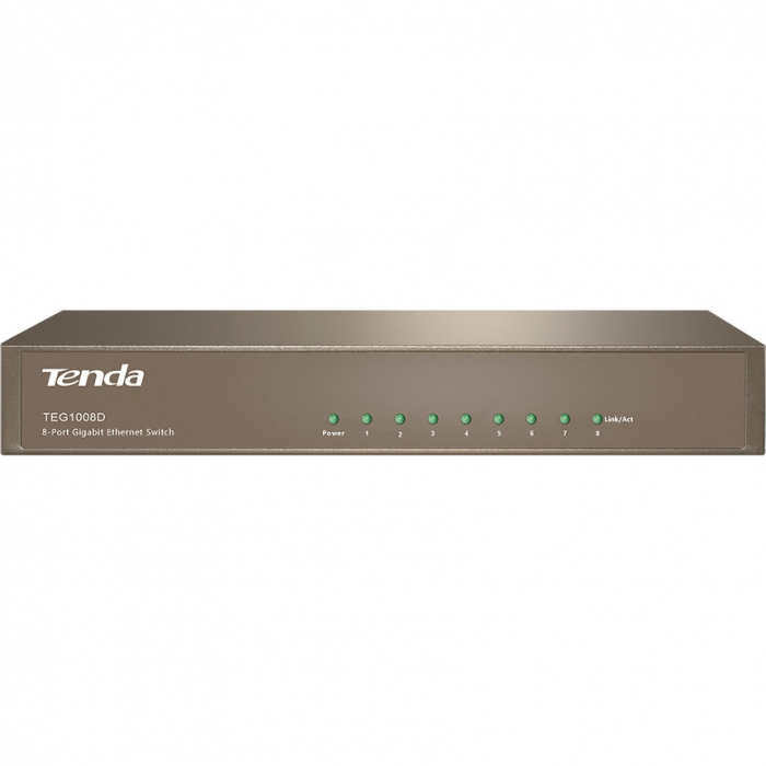 Switch Tenda TEG1008D, 8 porturi Gigabit, 10 100 1000Mbps