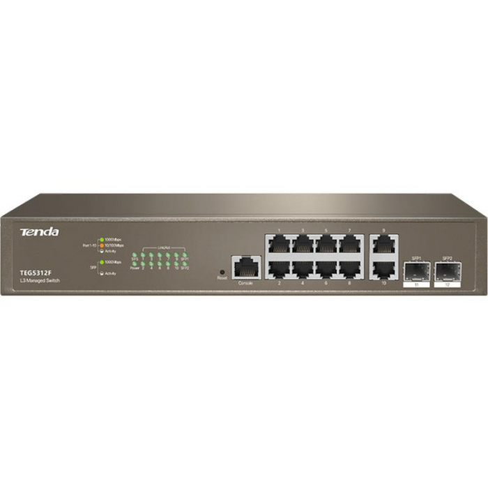 Switch Tenda TEG5312F, 12 port, 10 100 1000 Mbps