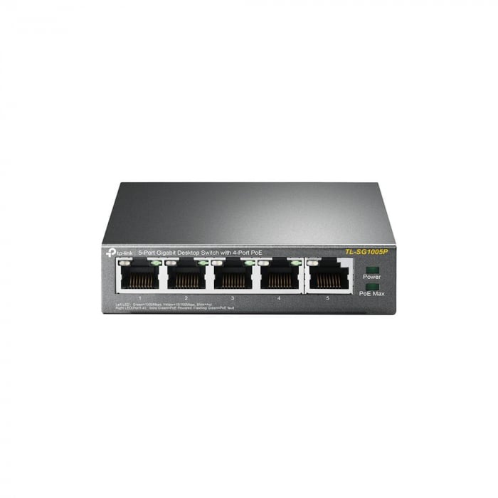 Switch TP-LINK TL-SG1005P, 5 port, 10 100 1000 Mbps