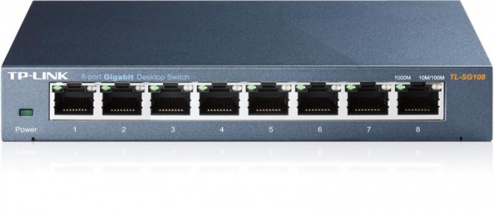 Switch TP-Link TL-SG108, 8 port, 10 100 1000 Mbps