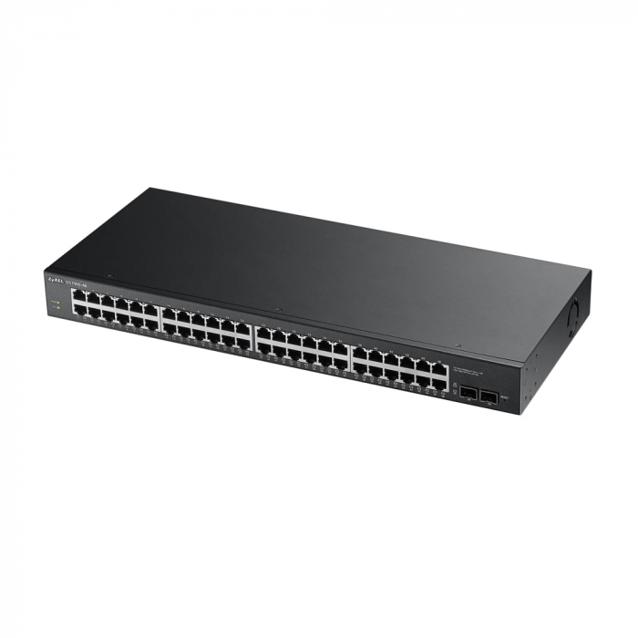 Switch ZyXEL Gigabit Web Smart GS1900-48, 48-Port x 10 100 1000 Mbps, 2x SFP Port, IPv6, Rackmount