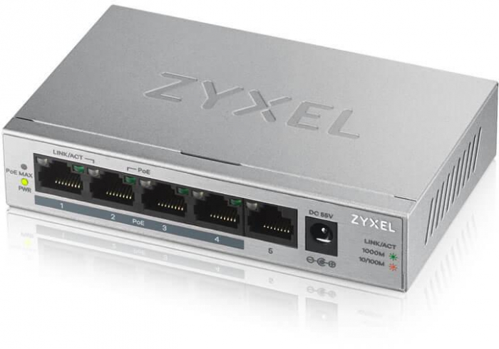 Switch Zyxel GS1005-HP, 5 Port, 10 100 1000 Mbps