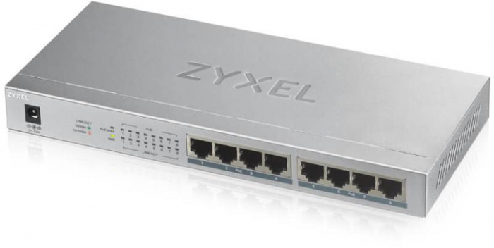 Switch Zyxel GS1008-HP, 8 Port, 10 100 1000 Mbps