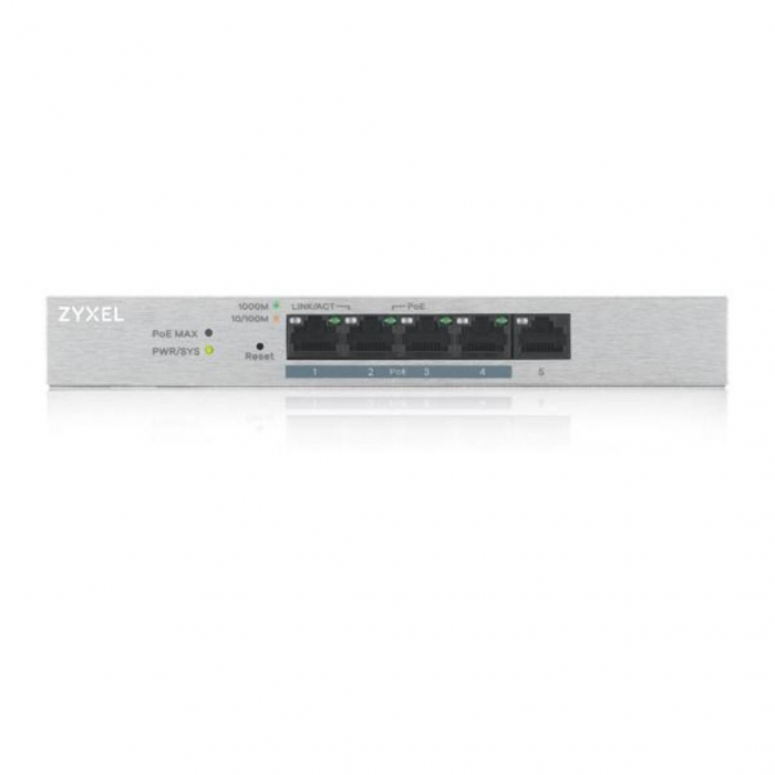 Switch Zyxel GS1200-5HP, 5 port, 10 100 1000 Mbps