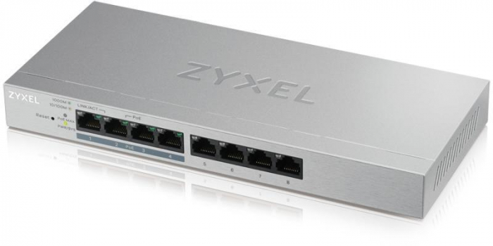 Switch Zyxel GS1200-8HP, 8 port, 10 100 1000 Mbps